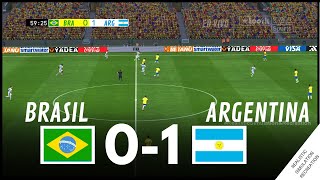 BRASIL vs ARGENTINA [0-1] HIGHLIGHTS • Simulación & Recreación de Video Juego