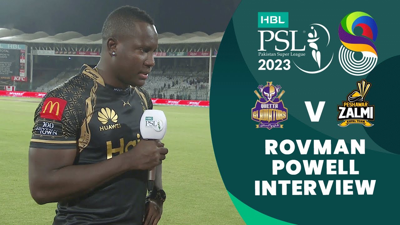 Rovman Powell Interview | Quetta Gladiators Vs Peshawar Zalmi | Match 9 ...