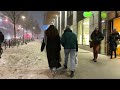 stockholm walks torsplan in freezing cold weather. a changed part of the city.