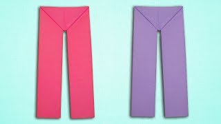 How To Make Paper Pants - Origami Pant Making Tutorial Easy.