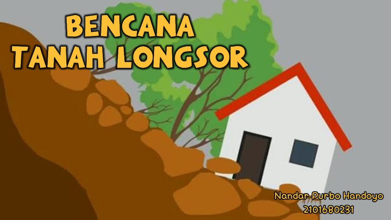 VIDIO BENCANA TANAH LONGSOR KARTUN - YouTube