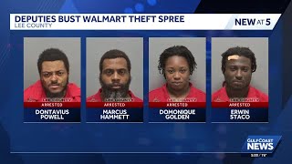 4 arrested after deputies investigate Lee County Walmart theft spree