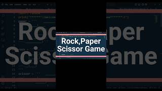 Rock Paper Scissors Game Using Python #codefusion #coading #science #coder