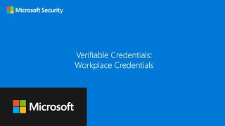 Verifiable Credentials: Workplace Credentials