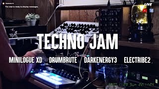 シンセサイザーで遊ぶ Techno Jam マシンライブ