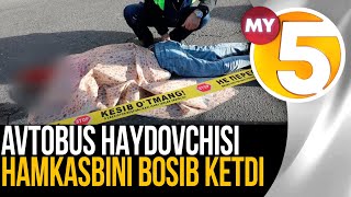 Avtobus haydovchisi hamkasbini bosib ketdi