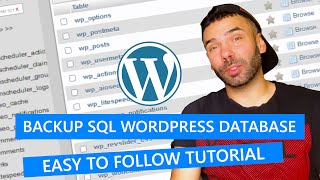 How to Backup Wordpress SQL Database | Easy Beginners Tutorial