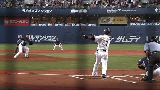 【プロ野球パ】力強く左中間を破る!!ナカジの先制2点タイムリーツーベース 2015/08/07 Bs-L