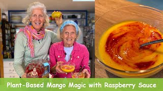 Plant-Based Mango Magic with Raspberry Sauce