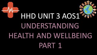 VCE HHD UNIT 3 AOS1 UNDERSTANDING HEALTH AND WELLBEING PART 1