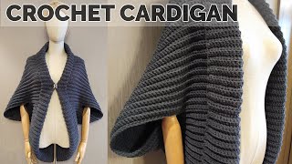 [Eng Caps] Crochet Cardigan Pattern | Tutorial โครเชต์เสื้อคลุมคาดิแกน