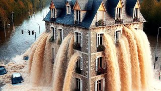 Worst flood in French history. Residents of the country have never seen this before