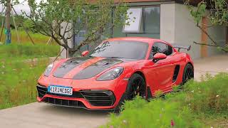Porsche Cayman 718 - Complete body kit upgrade Aerodynamic packages new Carbon car GT4 for track