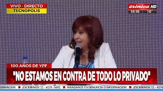 Cristina Fernández de Kirchner: "Desendeudamos YPF"