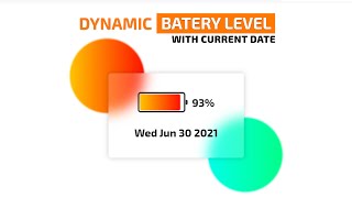 Dynamic Battery Level using JavaScript | UI using Html and Css | Crown Coder
