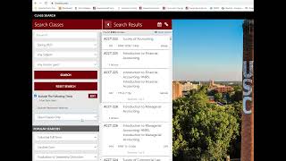 Class Search - Using Filters