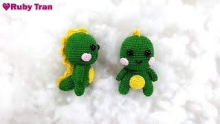 Hướng Dẫn Móc Khủng Long Con Cute Làm Móc Gắn Chìa Khóa #1 | Crochet Key Dinosaur Amigurumi Handmade