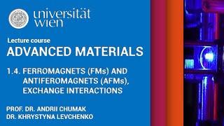 Advanced Materials - Lecture 1.4. - ferromagnets; antiferromagnets; exchange interaction