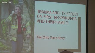 After husband's suicide, firefighter's widow talks mental health with first resp