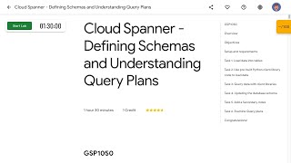 Cloud Spanner Defining Schemas and Understanding Query Plans GSP1050