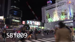 【4K/HD動画素材SBY009】スクランブル交差点、夜景、渋谷【Stock Footage Video】shibuya, Intersection, scramble, crossing