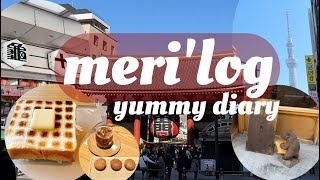 【vlog】ぽっちゃりアラサーの美味しい日常|藤井風も驚きの毎日愛しき小麦粉祭り|浅草⛩|モッパン