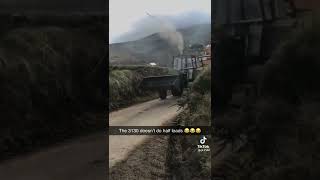 john deere 3130 pulling 15 ton digger