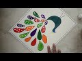 drawing and painting for kids cotton buds painting for kids peacock painting for kids