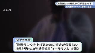 投資詐欺・ロマンス詐欺に注意！　暗号資産など　約１億２５００万円相当の被害