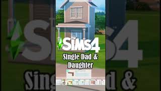 Single Dad & Daughter 👨‍👧🤖 // Sims 4 Speed Build #Shorts