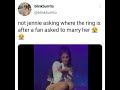 A FAN ASKED QUEEN JENNIE FOR MARRIAGE 💑 #BLACKPINK #SHORTS