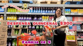 ✅DESPENSA PARA UNA FAMILIA DE 5💰Compre CORTINAS 🏠 #vlogsenespanol #despensaquincenal #vlogfamiliares