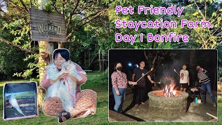 PET FRIENDLY STAYCATION FARM   DAY 1 - NAG BONFIRE KAMI. THE WEEKEND FARMER