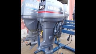 6H1L-474562 Used 1990 Yamaha 90ETLD 90HP 2-Stroke Outboard Boat Motor 20\