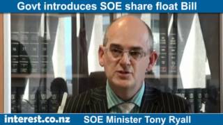 Tony Ryall on SOE float legislation