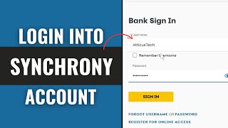 How To Login To Synchrony Bank Account