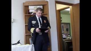 2013 Chief Karp QVFD Quilcene Fire Badge Pinning