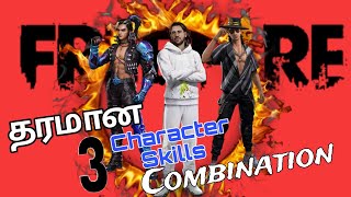 தரமான 3 character skills combination for CS and BR Rank🔥🔥#freefire #trending #viral#characterskills