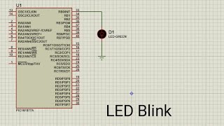 Blink Led using PIC Microcontroller | PIC16F877A and MPLABX IDE
