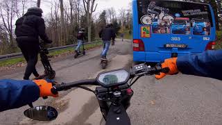 DIY 11000W E - bike POV downhill ride in Zagreb, Sljeme