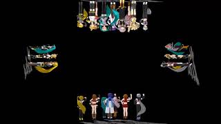 Hatsune Miku All Star Dance 3D MMD 初音3d 全息投影素材 适用于手机投影