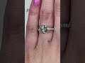 2.5ct round diamond 3 row engagement ring