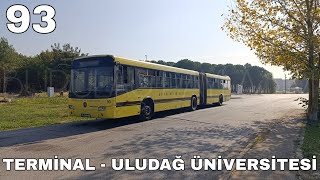 93 | Terminal - Uludağ Üniversitesi | Güzergah | Terminal/U.Ü hatları