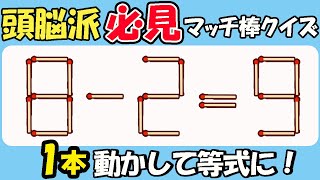 【マッチ棒クイズ】頭脳派必見！驚きの解答を見つけ出せ196(8-2=9)