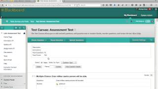 Edit test in Blackboard
