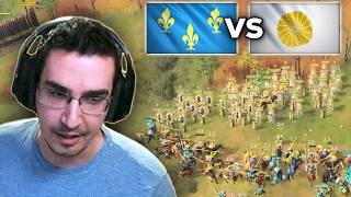 French vs Japanese PRO 1v1 on Lakeside in AOE4...