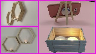 5 Super easy Popsicle Stick Craft ideas - Home Decor Ideas - 5 Awesome Idea To Use Popsicle sticks!!