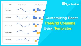Customizing React TreeGrid Columns Using Templates