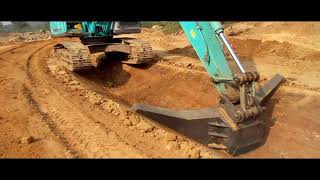 Canal excavation using v bucket ,kalugaloya reservoir project,Irrigation department