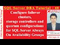 SQL Server DBA Tutorial 48 - SQL Server 2022 Database Cluster configuration Part 2/3